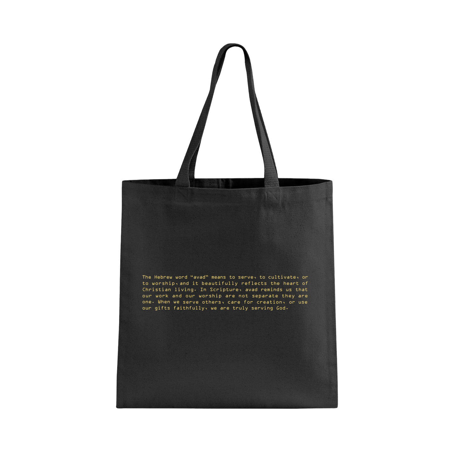 Avad Canvas Tote Bag Black