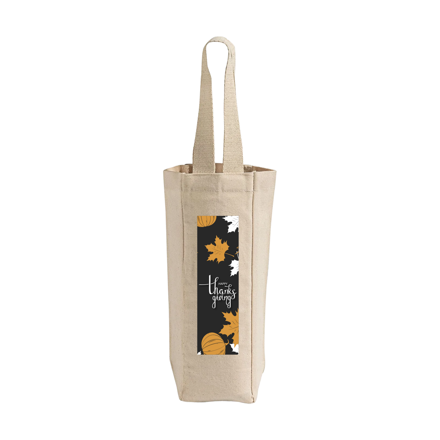 Wine Canvas Bag - Happy Thanksgiving