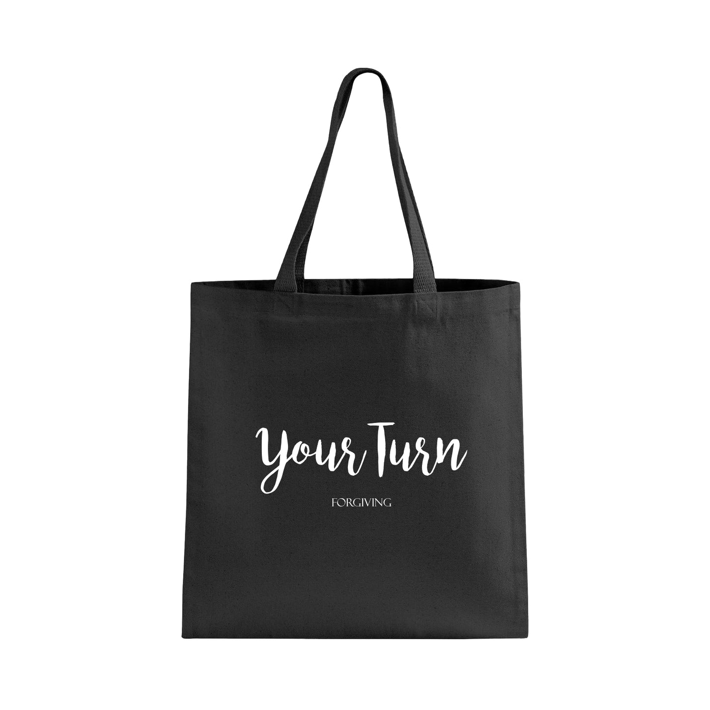 Jesus/Your Turn Canvas Tote Bag Black
