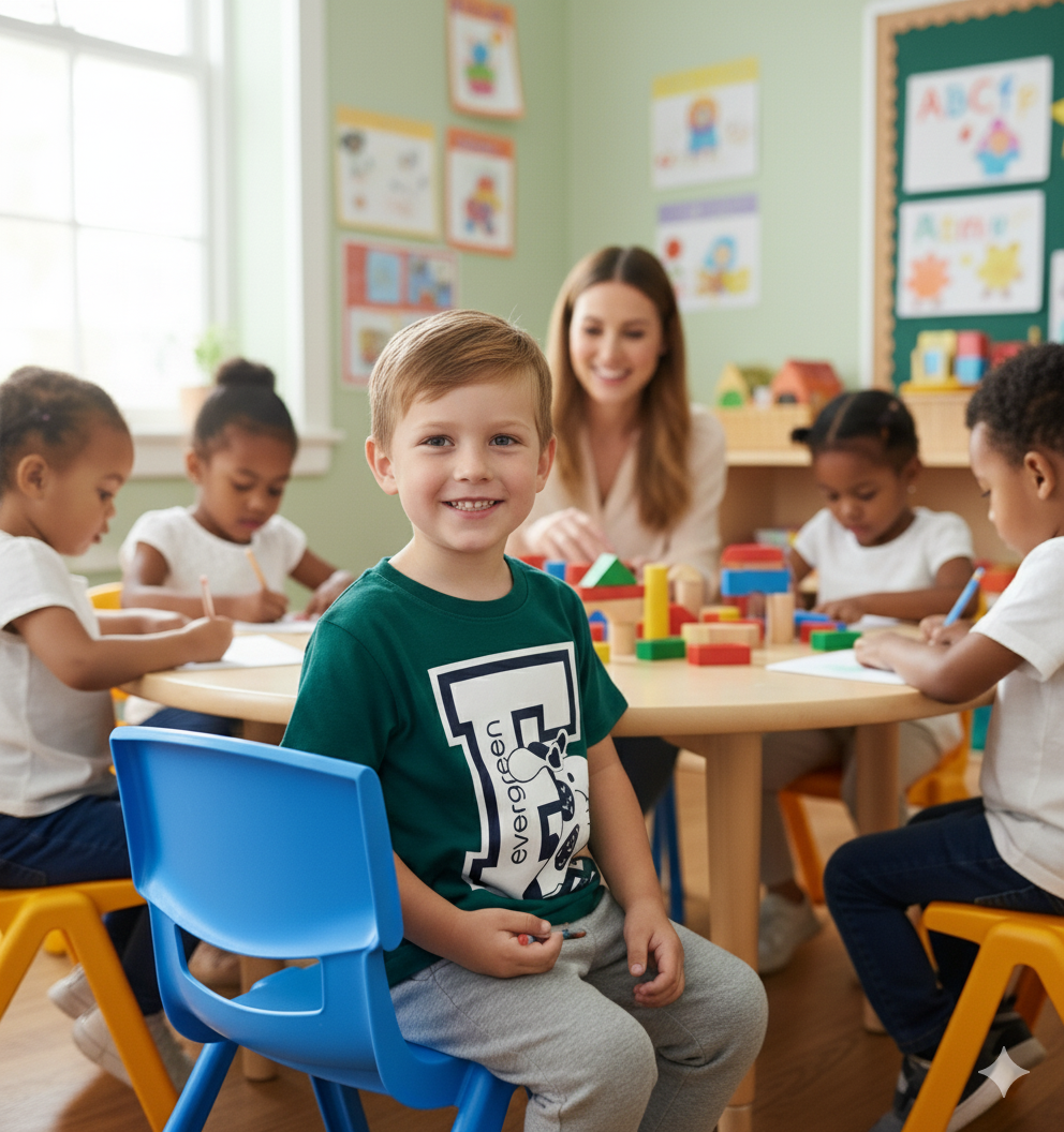 Evergreen Logo Tee-Green