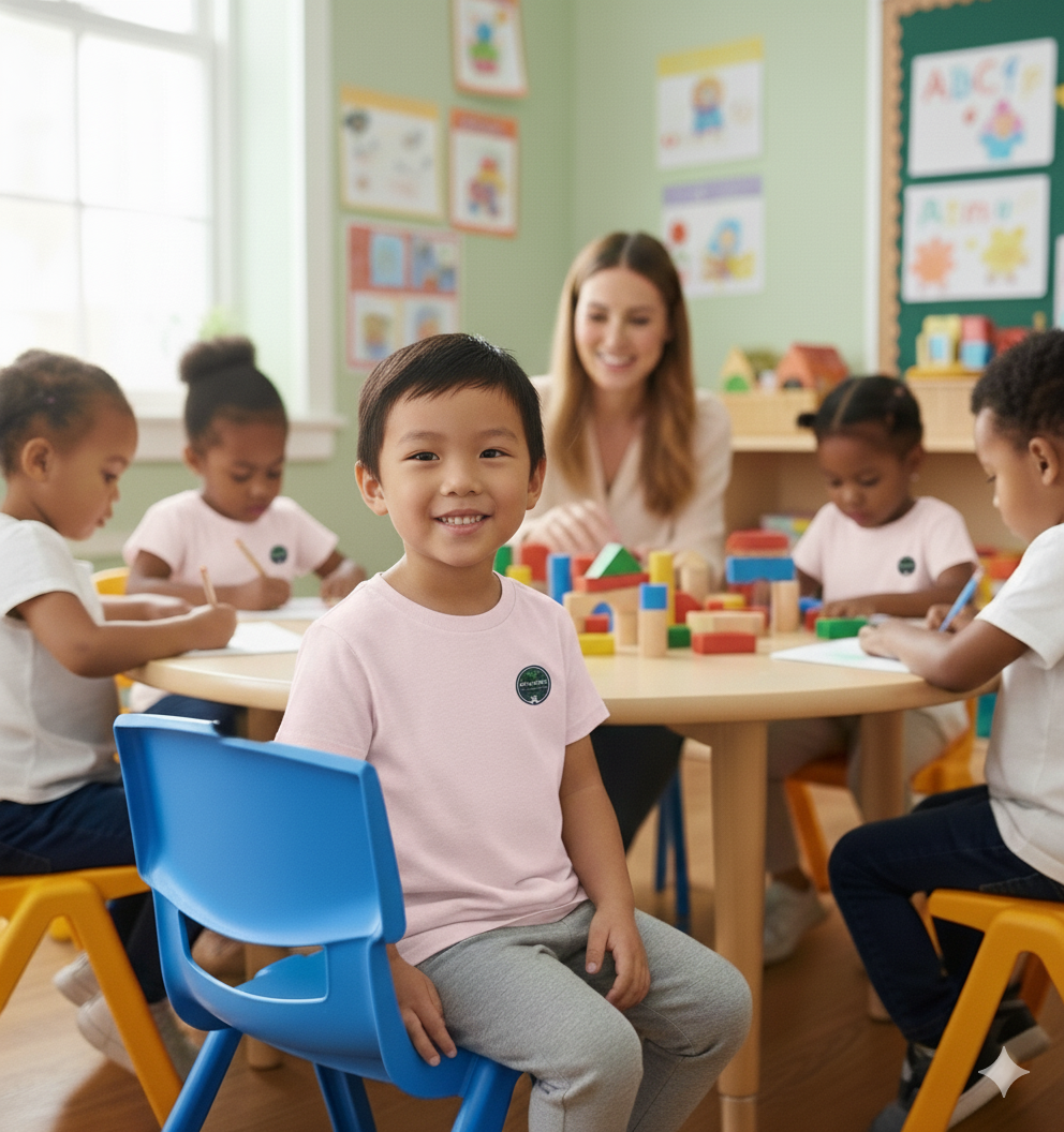 Evergreen Logo Tee-Pink