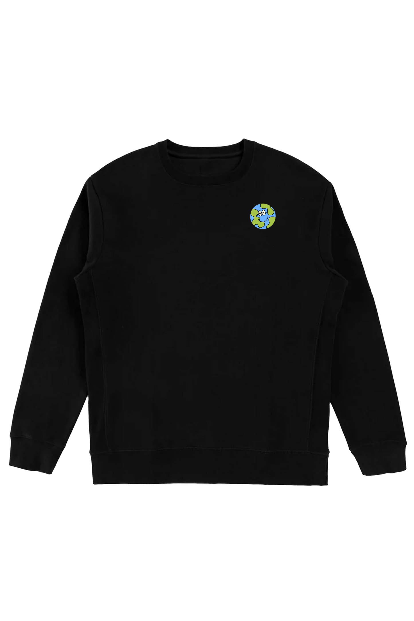 Blessed not lucky Black Midweight Organic French Terry Crew