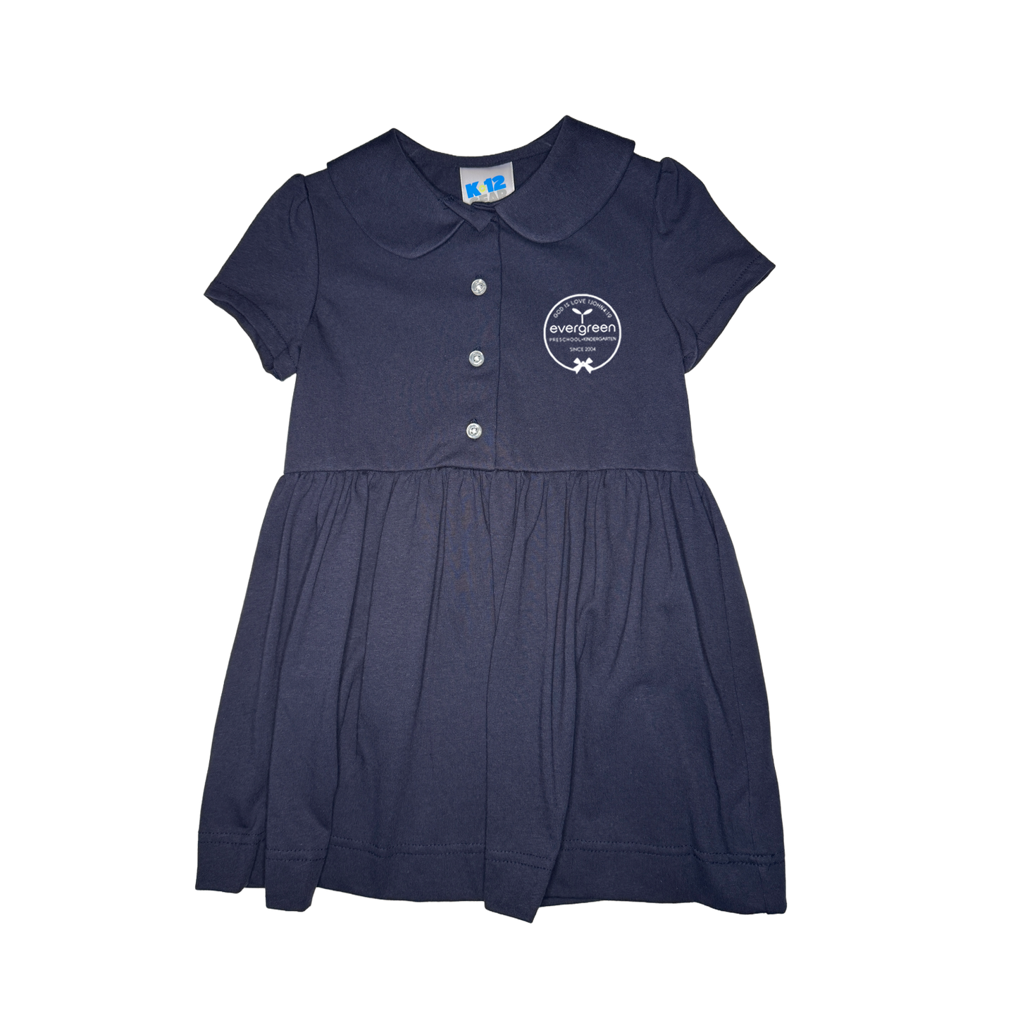 Peter Pan Collar dress with school logo