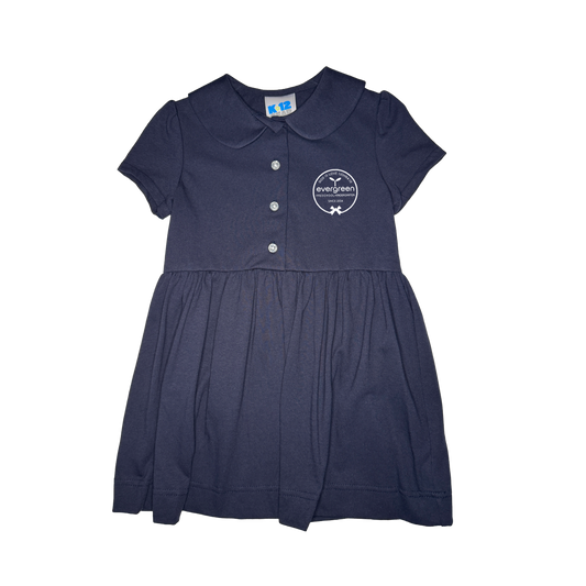 Peter Pan Collar dress with school logo