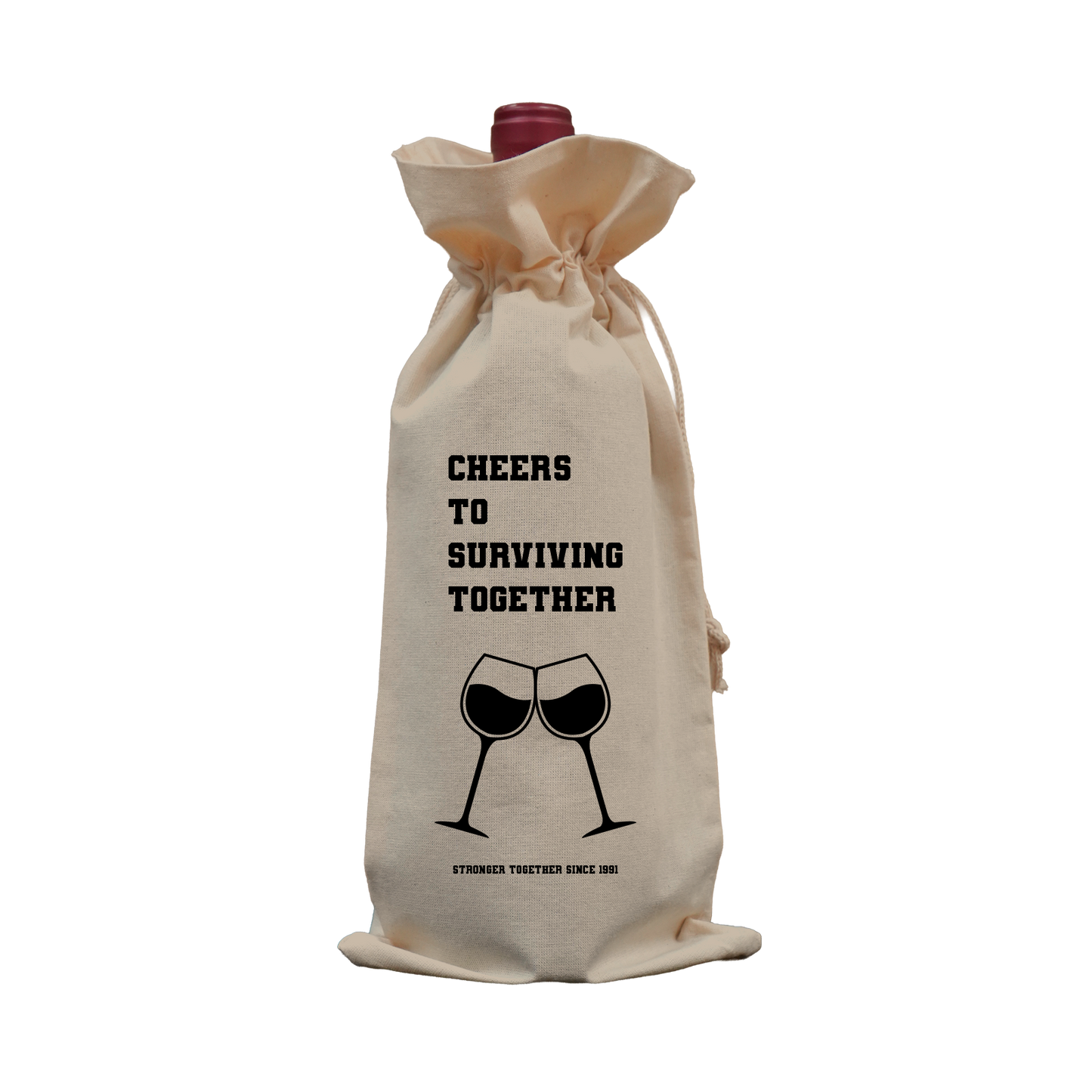 Wine Cotton Bag - Cheers