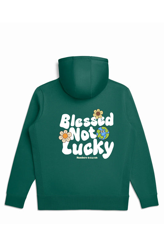 Blessed not lucky Hoodie-Green