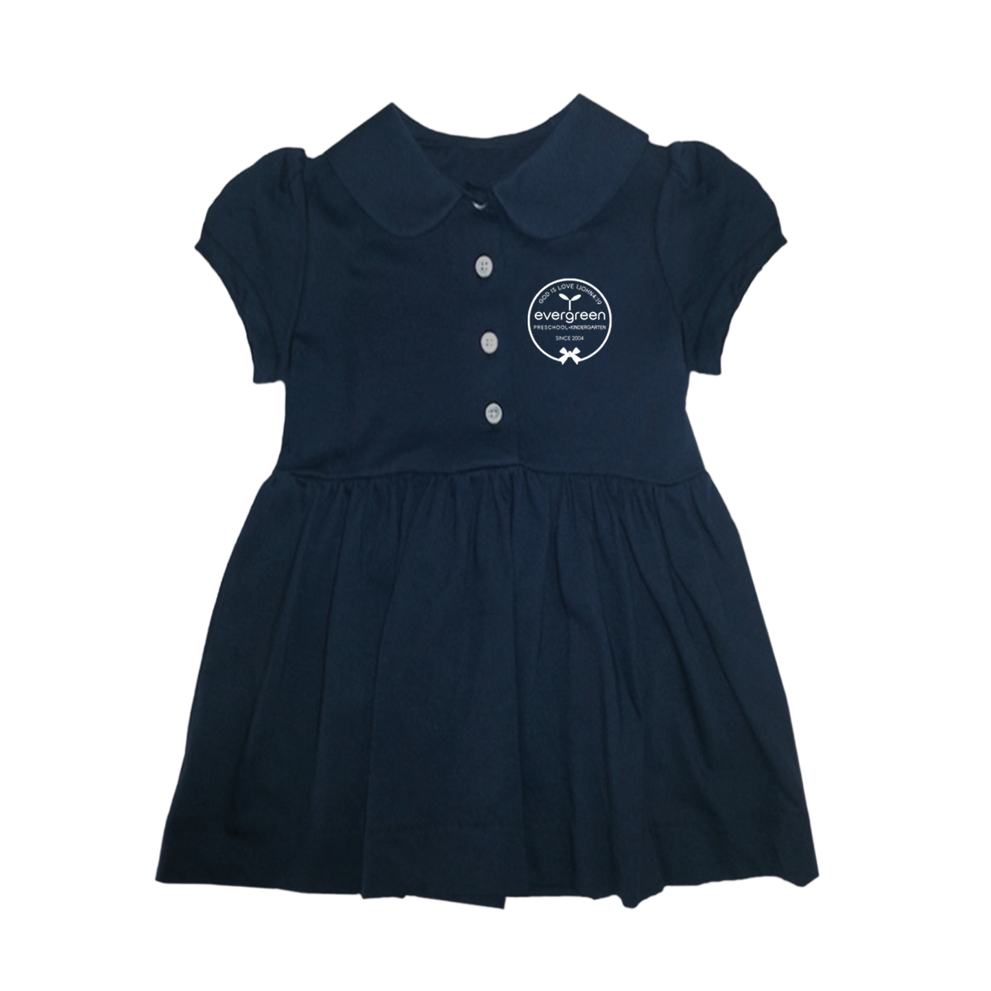 Peter Pan Collar dress with school logo