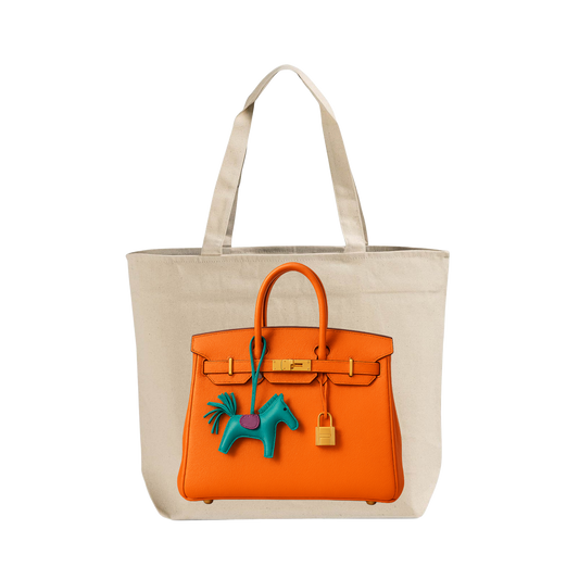 Orange Purse - Zipped Tote